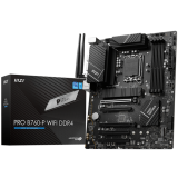 MSI | PRO B760-P WIFI DDR4 | Famille de processeurs Intel | Socket de processeur LGA1700 | DDR4 | Interfaces de disque dur prises en charge : SATA, M.2 | Nombre de connecteurs SATA : 4