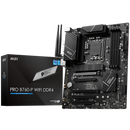 MSI | PRO B760-P WIFI DDR4 | Famille de processeurs Intel | Socket de processeur LGA1700 | DDR4 | Interfaces de disque dur prises en charge : SATA, M.2 | Nombre de connecteurs SATA : 4