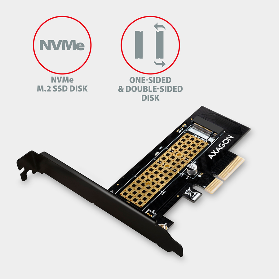Contrôleur PCEM2-ND PCIe x8, 2 emplacements M.2 NVMe, prise en charge RAID M-key pour cartes sans bifurcation, inclus, SP et LP