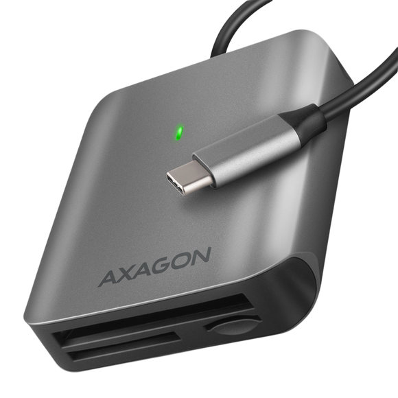 AXAGON Aluminum high-speed USB-C 3.2 Gen 1 memory card reader, 3 slots | CRE-S3C
