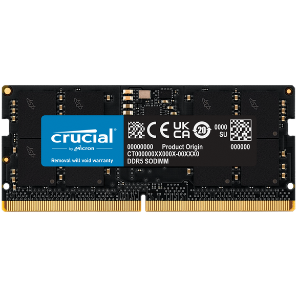 Mémoire ddr5-5600 sodimm cl46 crucial 16 go 16 gbit