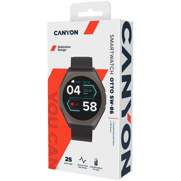 Montre connectée CANYON Otto SW-86 Noir