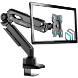 ONKRON G90-B Swivel and tilt desk mount for 13‘-34’ monitors, max. 10 kg, with rotation, black