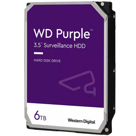 HDD Video Surveillance WD Purple 6TB CMR, 3.5'', 256MB, SATA 6Gbps, TBW: 180 - 0