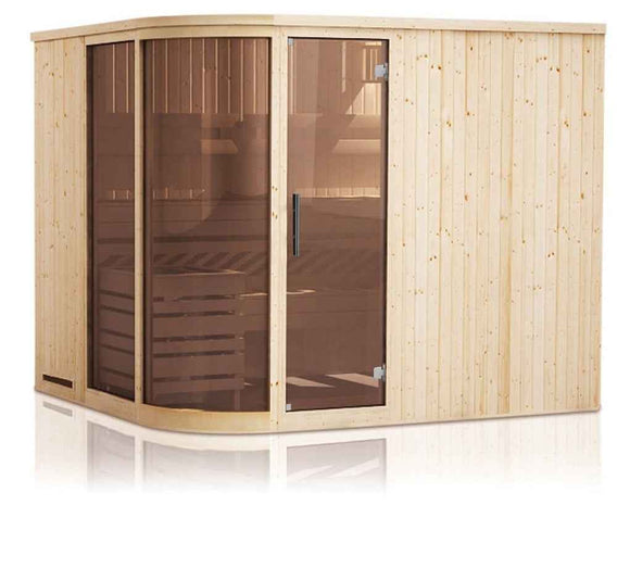 Cabine de sauna arque finlandais MAFANA 4/5 places 194x194 x H.199 cm