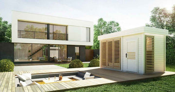 Cabine de sauna extérieur AZALEA 8 places 438x203,8 x H.259 cm