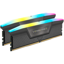 Corsair DDR5, 6 000 MT/s, 32 Go, 2 x 16 Go DIMM, sans tampon, 30-36-36-76, PMIC standard, AMD EXPO, dissipateur thermique VENGEANCE RGB DDR5 gris froid, PCB noir, 1,4 V