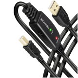 Aragon ADR-210B Active connection USB 2.0 A-M > B-M cable, 10 m long. Power supply option.