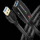 Câble d'extension Axagon Active USB 3.2 Gen 1 AM > AF, longueur 5 m. Option alimentation.