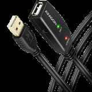 Câble d'extension actif USB 2.0 AM > AF Axagon ADR-215, longueur 15 m. Alimentation possible.