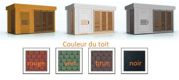 Cabine de sauna extérieur AZALEA 8 places 438x203,8 x H.259 cm