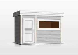 Cabine de sauna extérieur MAGNOLIA 6 places 353,8x203,8 x H.259 cm
