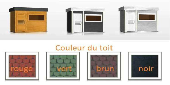 Cabine de sauna extérieur MAGNOLIA 6 places 353,8x203,8 x H.259 cm