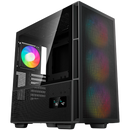 DeepCool CH560 Digital, Mid Tower, Mini-ITX/Micro-ATX/ATX/E-ATX, 1xUSB3.0, 1xType-C, 1xAudio, 3x140mm + 1x120mm Pre-Installed ARGB Fans, Tempered Glass, Mesh Panels, Dual-Status Digital Display, GPU Support Arm, Black, R-CH560-BKAPE4D-G-1