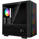 DeepCool CH560 Digital, Mid Tower, Mini-ITX/Micro-ATX/ATX/E-ATX, 1xUSB3.0, 1xType-C, 1xAudio, 3x140mm + 1x120mm Pre-Installed ARGB Fans, Tempered Glass, Mesh Panels, Dual-Status Digital Display, GPU Support Arm, Black, R-CH560-BKAPE4D-G-1