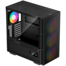 DeepCool CH560 Digital, Mid Tower, Mini-ITX/Micro-ATX/ATX/E-ATX, 1xUSB3.0, 1xType-C, 1xAudio, 3x140mm + 1x120mm Pre-Installed ARGB Fans, Tempered Glass, Mesh Panels, Dual-Status Digital Display, GPU Support Arm, Black, R-CH560-BKAPE4D-G-1
