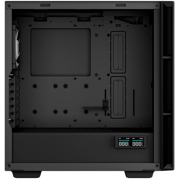 DeepCool CH560 Digital, Mid Tower, Mini-ITX/Micro-ATX/ATX/E-ATX, 1xUSB3.0, 1xType-C, 1xAudio, 3x140mm + 1x120mm Pre-Installed ARGB Fans, Tempered Glass, Mesh Panels, Dual-Status Digital Display, GPU Support Arm, Black, R-CH560-BKAPE4D-G-1