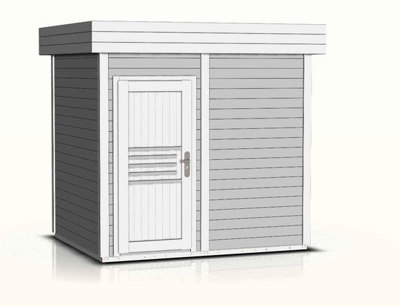 Cabine de sauna extérieur PRYMULA 4 places 253,8x203,8 x H.259 cm