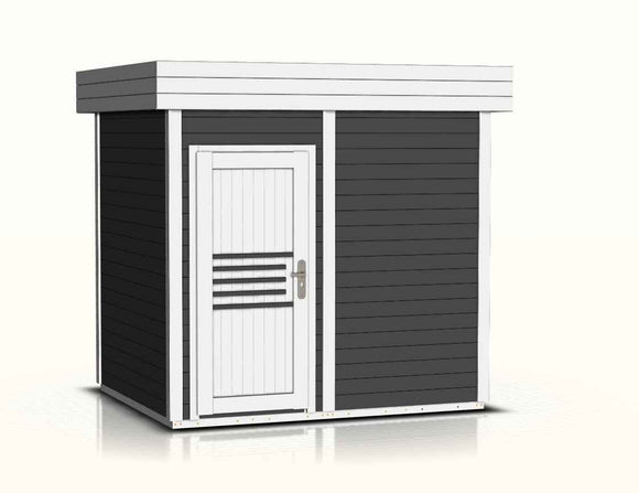 Cabine de sauna extérieur PRYMULA 4 places 253,8x203,8 x H.259 cm