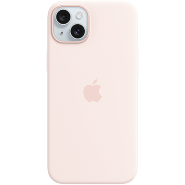 Coque apple en silicone avec coque arrière magsafe pour iphone 15 plus