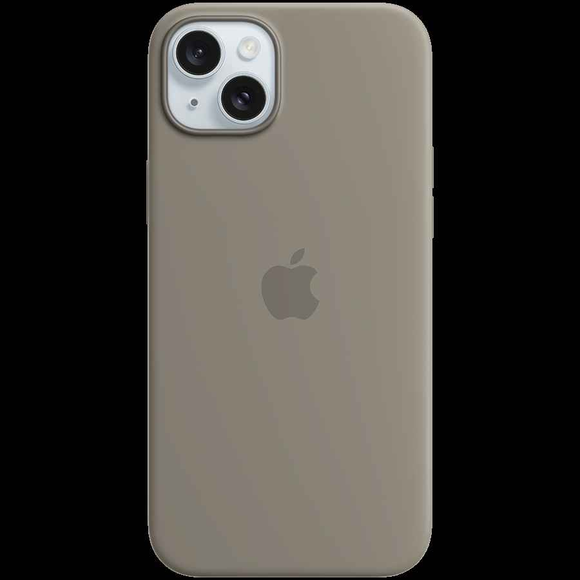 Coque Apple en silicone avec coque arrière Magsafe pour iPhone 15 Plus