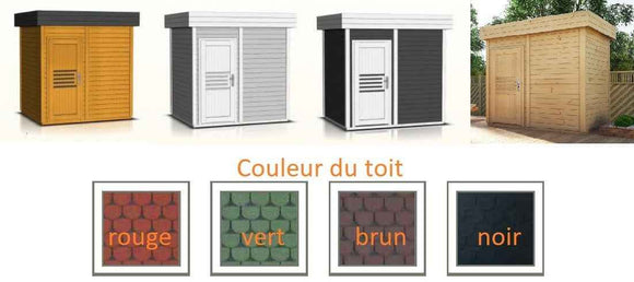 Cabine de sauna extérieur PRYMULA 4 places 253,8x203,8 x H.259 cm