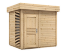 Cabine de sauna vitrée extérieur PRYMULA 4 places 253,8x203,8 x H.259 cm