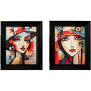 Tableau cadre en bois CAPELINE - set de 2-2