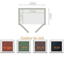 Abri de jardin LUCIOLE en bois épicéa 216x216 cm H. 234 cm