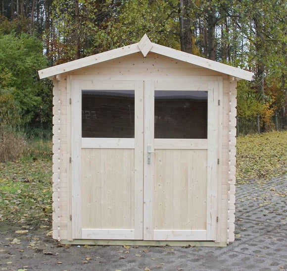 Abri de jardin LUCIOLE en bois épicéa 216x216 cm H. 234 cm