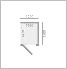 Abri de jardin CLONER en bois épicéa 150x120 cm H. 224 cm