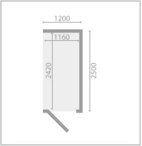 Abri de jardin CLONER en bois épicéa 250x120 cm H. 224 cm