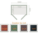 Maison de jardin PYRETHRE en bois épicéa 216x266 cm H. 235 cm-6