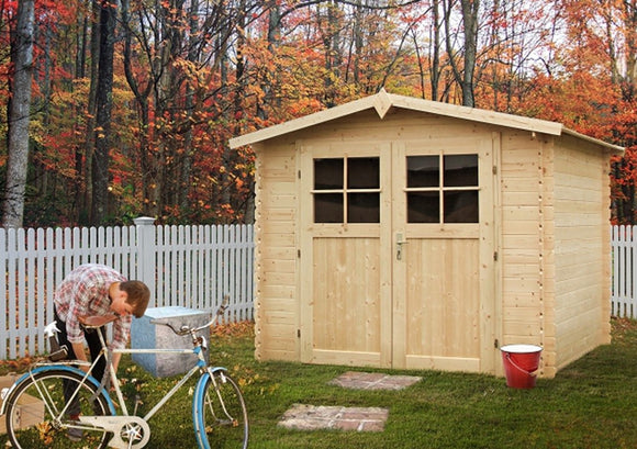 Maison de jardin PYRETHRE en bois épicéa 216x266 cm H. 235 cm