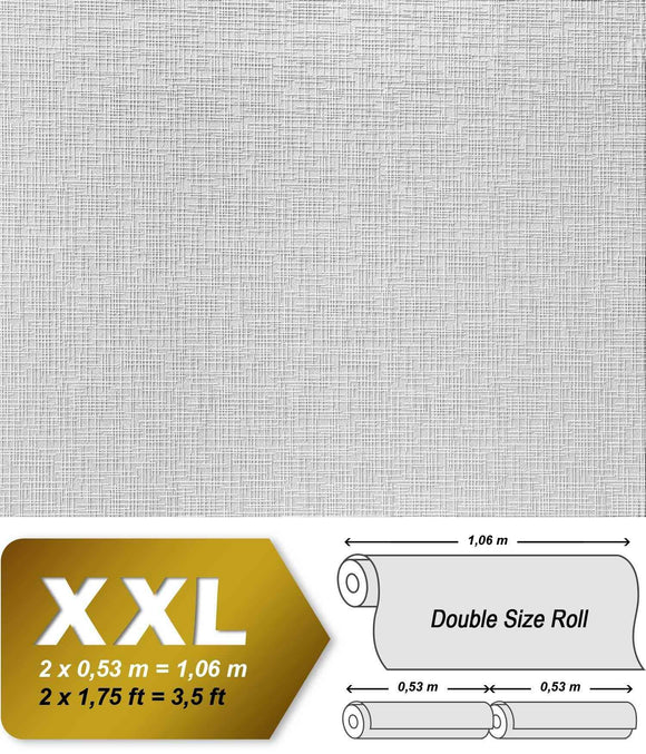 Papier peint non-tissé EDEM 80350BR60 blanc à peindre texturé décorative 1 rouleau 26,50 m2