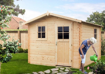 Maison de jardin JACINTHE en bois épicéa 340x340 cm H. 234 cm - 0