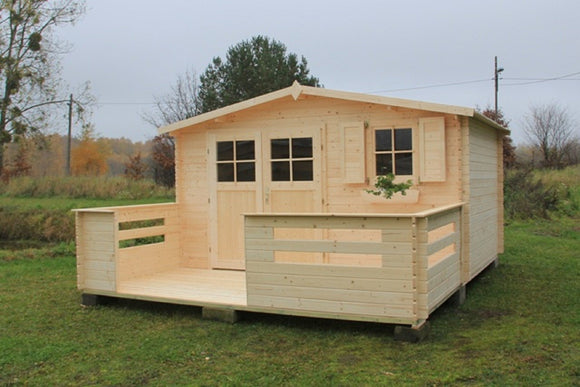 Maison de jardin JACINTHE en bois épicéa 340x340 cm H. 234 cm