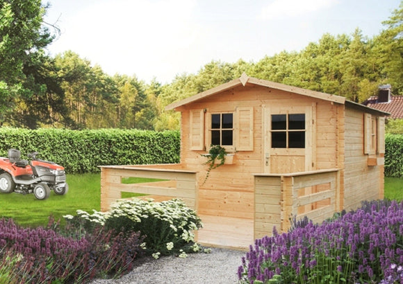 Maison de jardin JACINTHE en bois épicéa 340x340 cm H. 234 cm