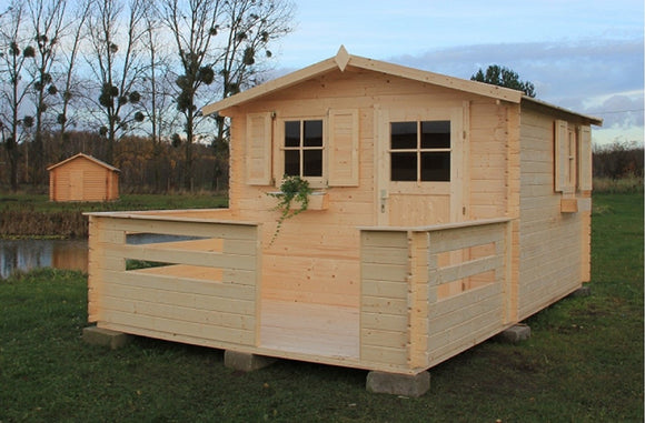 Maison de jardin JACINTHE en bois épicéa 340x340 cm H. 234 cm