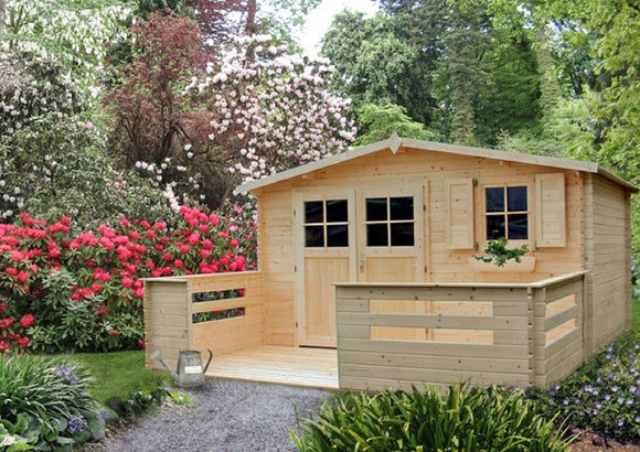Maison de jardin NARCISSE en bois épicéa 440x340 cm H. 234 cm