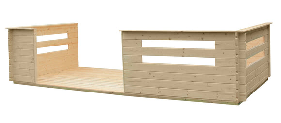 Maison de jardin CLEMATITE en bois épicéa 390x416 cm H. 243 cm