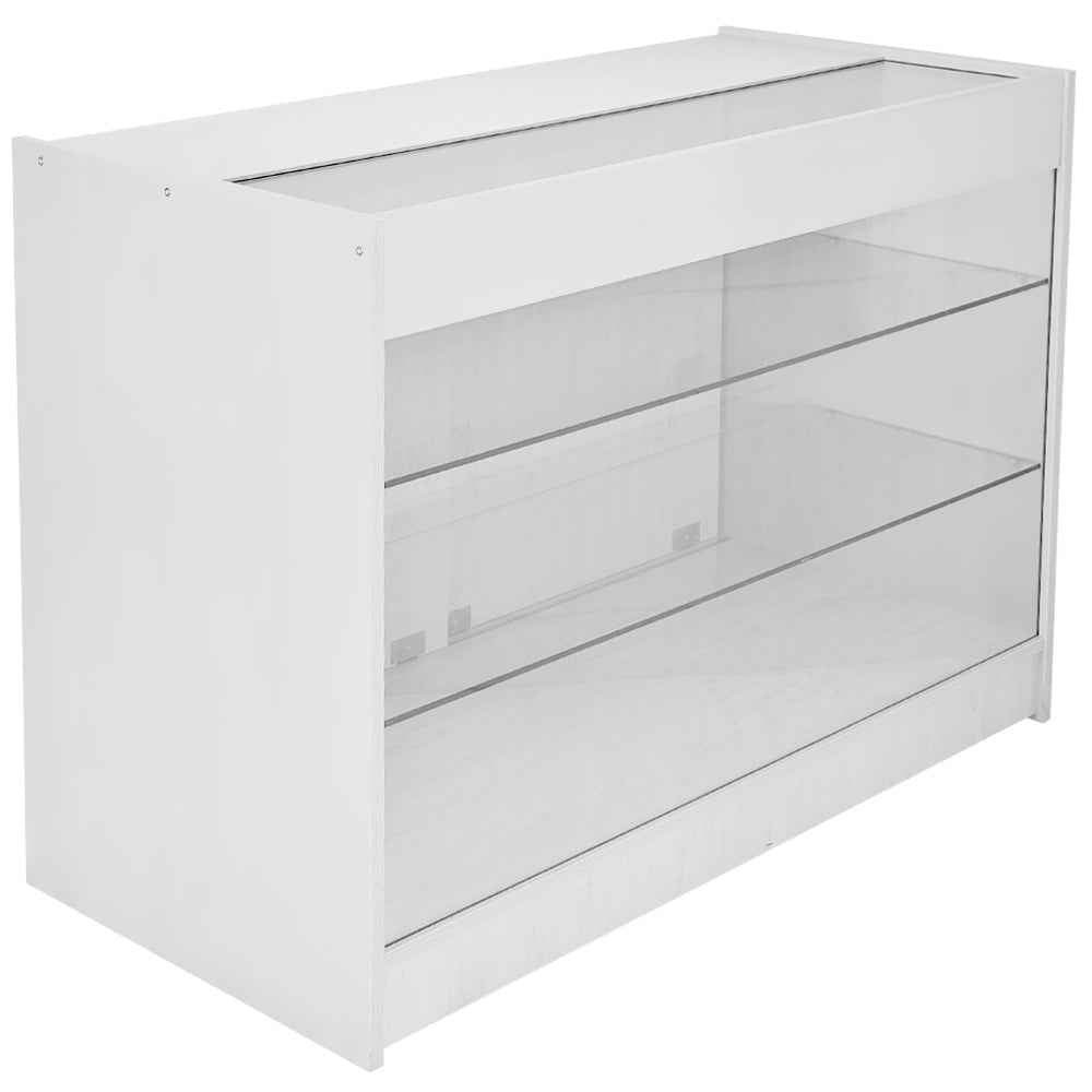 Vitrine comptoir de présentation verrouillable Blanc K1200