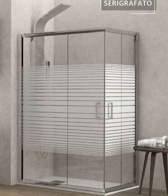 Parois de douche sérigraphiées NEW FLORA 100 H. 180 cm