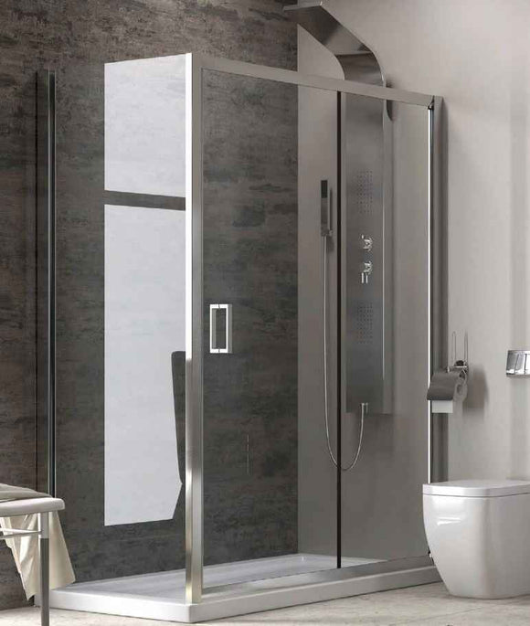 Grande paroi de douche carrée NEW FLORA 500 H. 180 cm