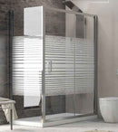 Grande paroi de douche carrée NEW FLORA 500 sérigraphiée H. 180 cm