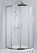 Parois de douche ¼ de cercle INOX 200 H. 190 cm