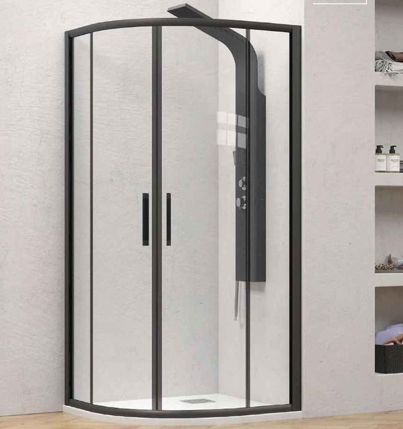 Parois de douche ¼ de cercle EFE 200 NERO H. 190 cm