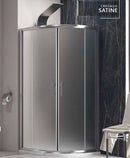 Parois de douche ¼ de cercle FLORA 200 SATIN H. 190 cm