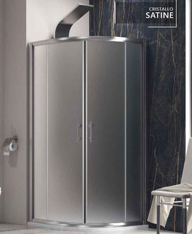 Parois de douche ¼ de cercle FLORA 200 SATIN H. 190 cm