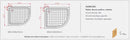 Cabine de douche d’angle ¼ de cercle avec receveur FLORA 650 80x100 H.190 cm
